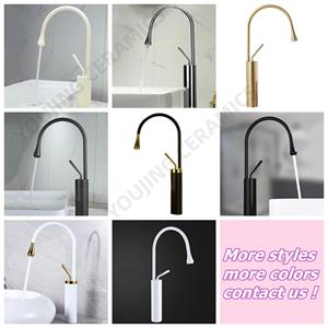 Lavabo Redondo Moderno para Baño, Diseño Artístico de Cerámica Dorada con Lavamanos de Porcelana para Uso en Hoteles y Villas - Product Image 4