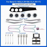 Kit d'éclairage d'ambiance LED pour l'intérieur des voitures Mercedes Benz Classe A, Classe B, GLA, CLA, W156, W246, W117, W176 2013-2019, conduite à droite (RHD) et conduite à gauche (LHD), 12V, 3-5W