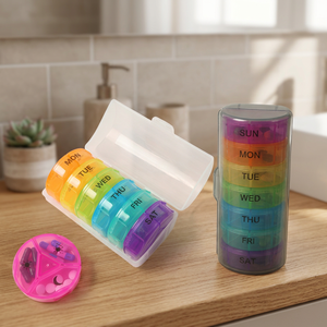 กล่องยาแบบพกพา 7 วัน รุ่นมินิ พร้อมช่องใส่ยา 21 ช่อง วัสดุ PP ปลอดสาร BPA-UP-07A - Product Image 3