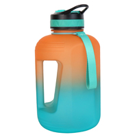 Bouteille d'eau motivante avec marqueur de temps, bouteilles d'eau en plastique sans BPA 74OZ, bouteille de sport personnalisée avec logo 2,2L pour la salle de sport