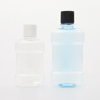 Bouteille de rince-bouche en plastique PET transparent personnalisée 180ml 250ml 500ml Bouteille de shampooing d'emballage cosmétique avec bouchon à vis