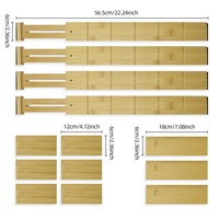 Meilleures ventes : Diviseur de tiroir en bambou réglable et extensible 43x6x6cm avec compartiments pour organiser les chaussettes et les sous-vêtements