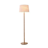 Lampe sur pied moderne pour hôtel, abat-jour en tissu, lampe sur pied en bois à LED pour la décoration du salon