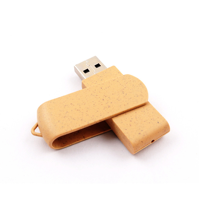 Eco Wheat Straw Usb Memory Sticks 256GB Friendly Pen Drive Gift Recycle Swivel 16GB 32GB 64GB 128GB Promotional Gift