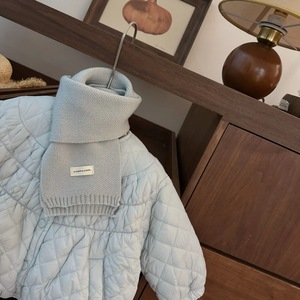 Child Star Circle Baby Cotton-padded Jacket Thickening Fleece Lining Windproof Girls Autumn Winter Outerwear - Product Image 4