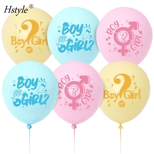 Hstyle cinsiyet ortaya parti erkek veya kız afiş balonlar kek Topper cinsiyet ortaya ile zemin bebek duş parti dekor E3140 - Product Image 6