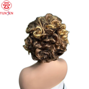 ผมแท้ 100% แบบเวอร์จิ้น  5x5 ลูกไม้ติดด้านหน้า  ทรงบ๊อบลอนคลาย สำหรับผู้หญิง - Product Image 5