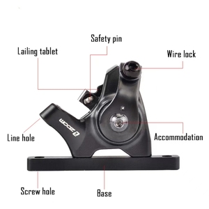 Pinzas de freno de disco mecánicas de doble pistón montadas en plano para bicicleta de carretera, freno de disco ultraligero, accesorios para bicicleta de 140mm - Product Image 4