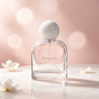 Flacon de parfum en verre vide 50ml 100ml, ovale, fond épais 15mm, pompe pulvérisatrice à sertir, logo personnalisé, atomiseur de voyage rechargeable, vente en gros