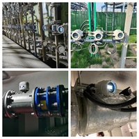 Débitmètre magnétique en acier inoxydable DN10 1 pouce, liquide OEM, eau chaude, eau de mer, résistant aux produits chimiques, haute précision, industriel