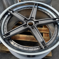 Jantes forgées sur mesure en 2 parties, à déport profond, 18, 19, 20, 22 pouces, 5x114.3, 5x120, avec lèvre polie, gris chromé, pour E63s GTR