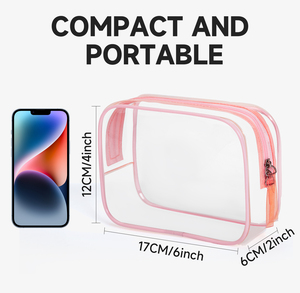 Bolsa de Aseo Transparente Personalizada con Logotipo, Bolsas de Cosméticos de PVC Transparentes con Cierre para Mujer, para Llevar en el Avión - Product Image 5