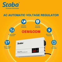 Penstabil tegangan otomatis daya Digital fase tunggal, tipe relai 230/220V AC 1000W/1.000 VA