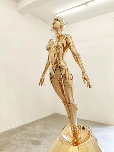 Tùy Chỉnh Kích Thước Trong Nhà Ngoài Trời Nghệ Thuật 3D Sang Trọng Metalcrafts Công Nghệ Tương Lai Nữ <span class=keywords><strong>Robot</strong></span> Thép Không Gỉ Mô Hình Điêu Khắc - Product Image 3