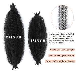 Vente en gros de tresses <span class=keywords><strong>afro</strong></span> souples et moelleuses de 24 pouces, tresses <span class=keywords><strong>afro</strong></span> pré-séparées, tresses <span class=keywords><strong>afro</strong></span> torsadées, cheveux pour tresses au crochet - Product Image 3