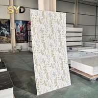 Panneau mural intérieur de luxe imperméable pour hôtel et villa, feuille de PVC effet marbre UV, panneau décoratif brillant pour TV, cuisine et usage domestique