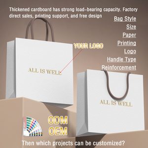 Custom White <strong>Card</strong> Handbags <strong>Gift</strong> Box Packaging Bags Commonly Used Shopping Bags - Product Image 3
