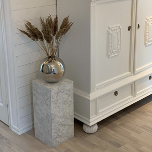UnionStone Natural Carrara <b>White</b> Marble Home Furniture Side Table Marble Stone Plinth for Living Room - Product Image 4