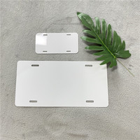 6 "X 12" Mini 3 "X 6" bricolage aluminium blanc simple face Pvc masqué métal moto Sublimation plaques d'immatriculation en aluminium