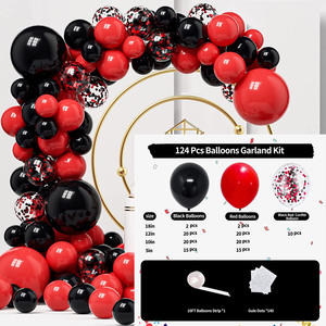 Excepcional nuevo conjunto de cadena de bolas nupciales con guirnalda de diseño arqueado para decoraciones de fiesta de cumpleaños Globos de Oro Negro rojo púrpura - Product Image 1
