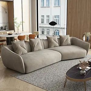 Italian light luxury Technology cloth sofa Nordic simple arc living room sofa special-shaped cloth combination sofa