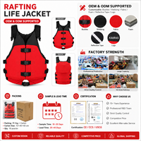 Gilet de sauvetage commercial 150N pour le rafting, en tissu Oxford 600D et mousse NBR, pour le sauvetage en kayak de vallée