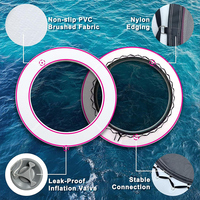 Hamac gonflable d'eau de quai de maille circulaire d'anneau flottant rond de PVC de sortilège
