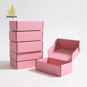 Cajas de <span class=keywords><strong>papel</strong></span> de impresión rosa con logotipo personalizado con conveniente envío plano para envío caja de correo impresa de cartón corrugado - Product Image 1