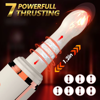 Freis prec heinrich tung Leistungs starke Silikon-Masturbation dildo maschine für Frauen mit 7 Vibrationen 7 Schub heizung Vibrator Sexspielzeug für Frauen
