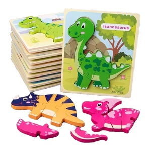 Монтессори-пазл с мультяшными животными и динозаврами для раннего развития: улучшает моторику детей - Product Image 1