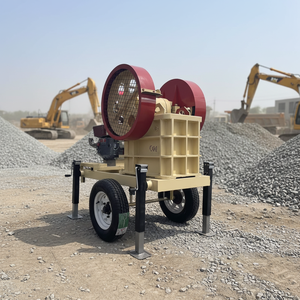 Frantoio a mascelle <span class=keywords><strong>mobile</strong></span> HAOTUO PE 400/600 per linea di produzione di quarzo e minerale d'oro con motore AC e cuscinetti ad alta produttività - Product Image 1