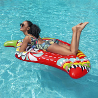 Matelas flottant gonflable pour piscine, lit d'eau flottant d'été avec oreiller, flotteur double gonflable arc-en-ciel