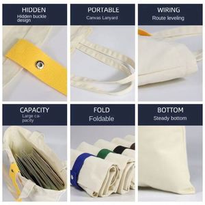 High Quality Wholesale Customized Printed Logo Women's Canvas Bags Cotton Canvas Tote Bag for Shopping - Product Image 6