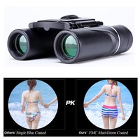 Binoculares con Zoom compacto 8x21 de largo alcance plegables HD potente Mini telescopio BAK4 FMC óptica caza deportes niños telescopio