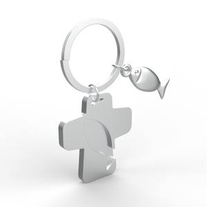Trading Offre Spéciale Exquis Croix En Alliage De Zinc Porte-clés De Poisson En Métal Pour La Fête - Product Image 5
