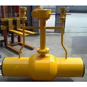 API/CE/ANSI فولاذ مصبوب بدرجة حرارة عالية WCB صمام كروي مدفون ملحوم بالكامل DN50 DN65 DN150 OEM مدعوم لزيت غاز البترول المسال