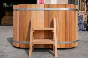 Bain de glace <span class=keywords><strong>pour</strong></span> la récupération, baignoire de glace écologique, coffret en bois avec refroidisseur à immersion froide de 1 CV et filtre - Product Image 2