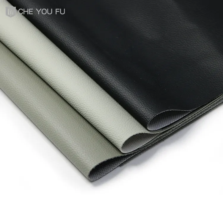 0.8mm black leather car soft pvc synthetic fabric leather car seat leather cover