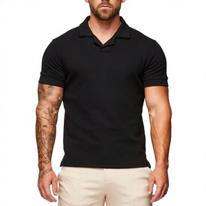 เสื้อโปโลชายขายส่ง ผ้าคอตตอนปิเก้สั่งทำพิเศษ รับผลิตเสื้อผ้าแบบ OEM ODM แบรนด์ส่วนตัว เสื้อคอวี - Product Image 1