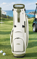 Sac de golf ASL Premium pour femmes, sac de transport élégant blanc et vert, sac de golf portable pour le golf à pied