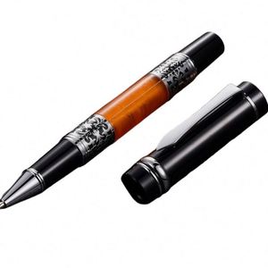 High Quality Custom Logo Luxury Metal Roller Ballpoint <b>Pen</b> Black and Orange Business Promotional Gift for Business Writing - Product Image 2