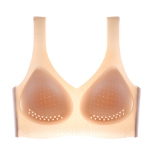 Của phụ nữ siêu mỏng băng lụa không dây yếm trong áo ngực đầy đủ bảo hiểm với Padding thoải mái hàng ngày đồ lót cho mùa hè Áo ngực - Product Image 5