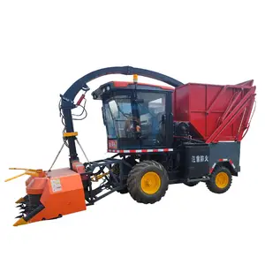 hot sale silage combine harvester machine yellow bamboo grass harvesting wheat corn straw harvester