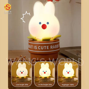 <span class=keywords><strong>Lampe</strong></span> de table de nuit LED rechargeable lapin mignon Port USB <span class=keywords><strong>à</strong></span> commande tactile moderne petite taille pour les décorations de noël cadeaux bébés - Product Image 6