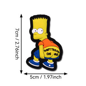 Écusson en PVC souple en forme de triangle en relief, résistant à l'eau, pour sac à dos, badge de moral, ne <span class=keywords><strong>pas</strong></span> marcher sur moi - Product Image 5