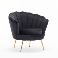 Fauteuil individuel de luxe léger pour salon, chaise Lotus simple