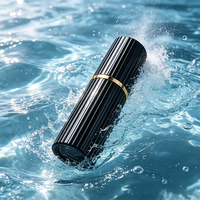 Eau de Parfum Noire Côtelée avec Bordure Dorée, Parfum Oriental Vibe Reality Fantasy, Petit Emballage Personnalisable