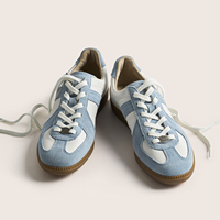 Baskets rétro en cuir véritable pour hommes, légères, antidérapantes, respirantes, à lacets, style plateforme, empeigne en cuir de vachette