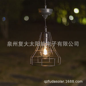 Lámpara Solar Colgante con Bombilla Incandescente, Luz de Jardín para Exteriores, Celda Solar Mono Si, 12V DC - Product Image 1