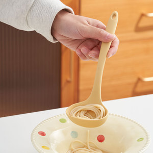 Juego de cucharas de silicona para sopa, utensilio de cocina reutilizable de calidad alimentaria con mango largo y grande para cocina - Product Image 3